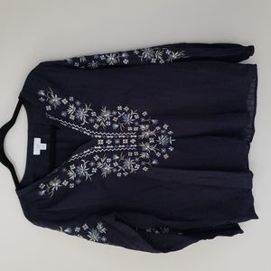 J. Jill embroidered peasant top